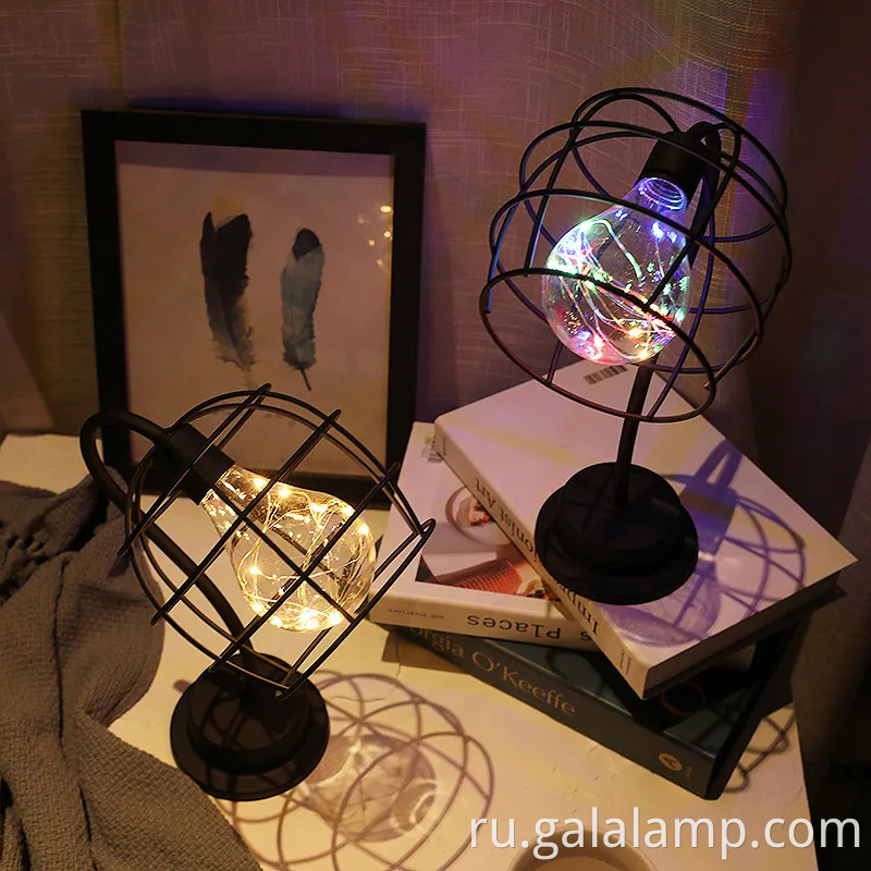 Стильная красная стеклянная светодиодная настольная лампа для праздничного декора